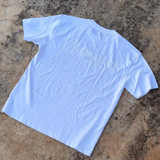 PRE-ORDER CAMISETA OVERSIZE BLANCA/BLANCA MACARRISMO Y ELEGANCIA DROP #1